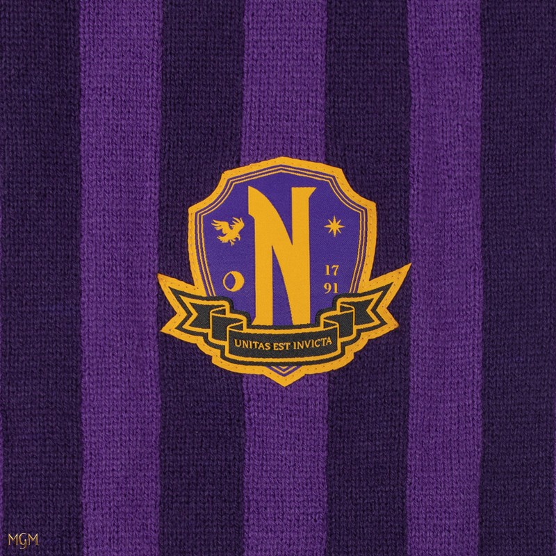 Wednesday scarf Nevermore Academy Purple