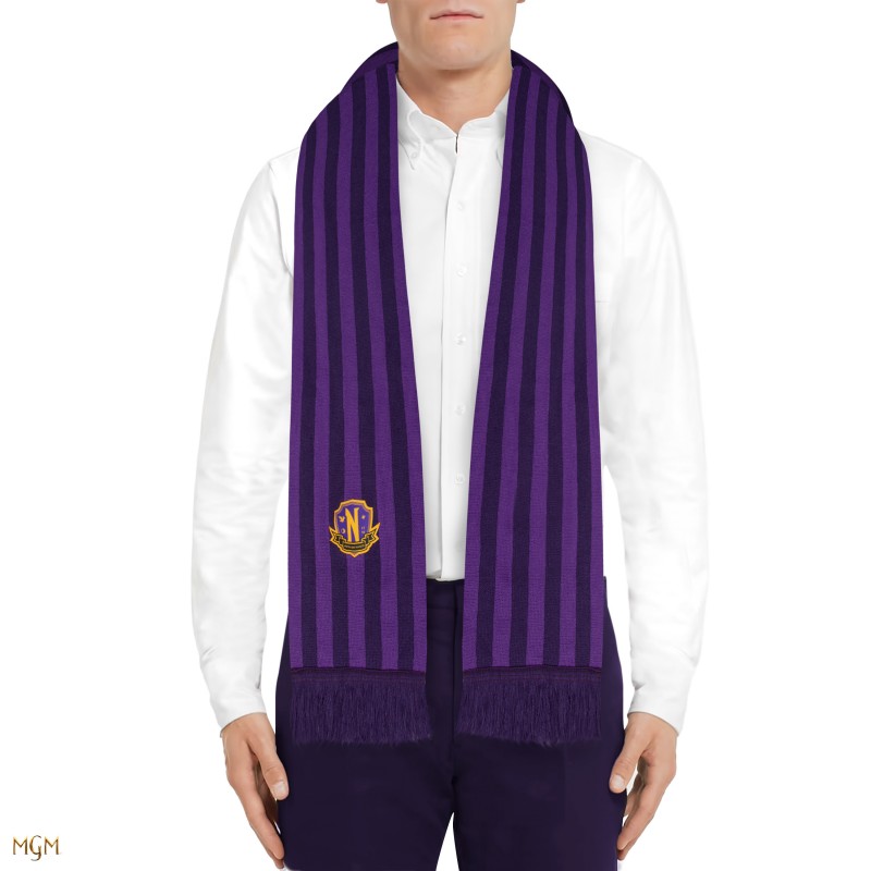 Wednesday scarf Nevermore Academy Purple