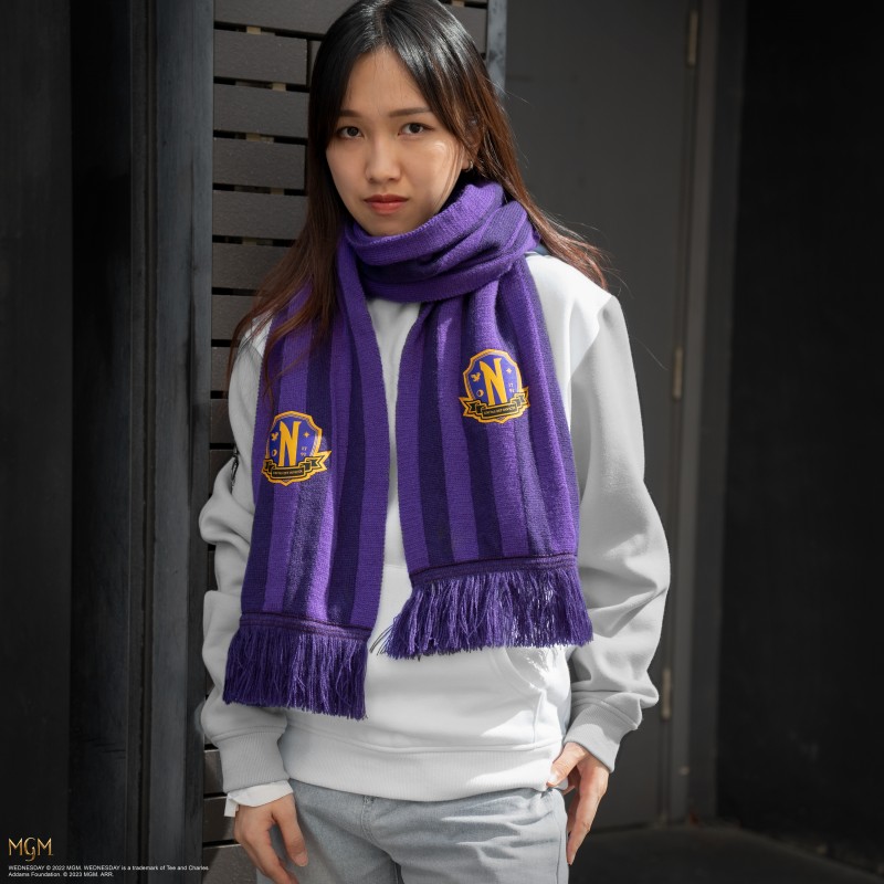 Wednesday scarf Nevermore Academy Purple