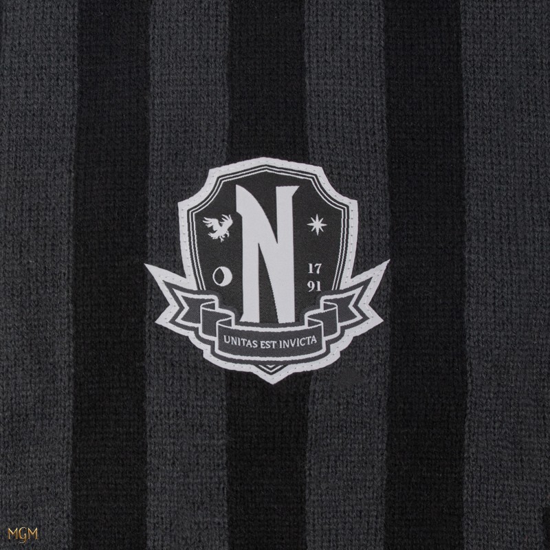 Wednesday scarf Nevermore Academy Black
