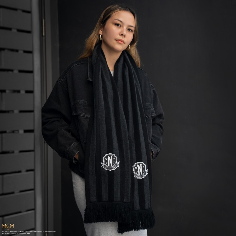 Wednesday scarf Nevermore Academy Black