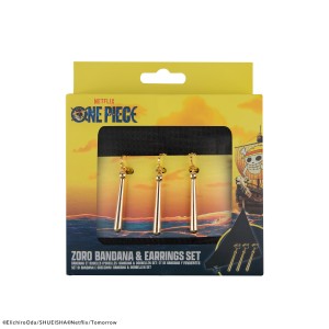 One Piecs Zoro Bandana and earing set