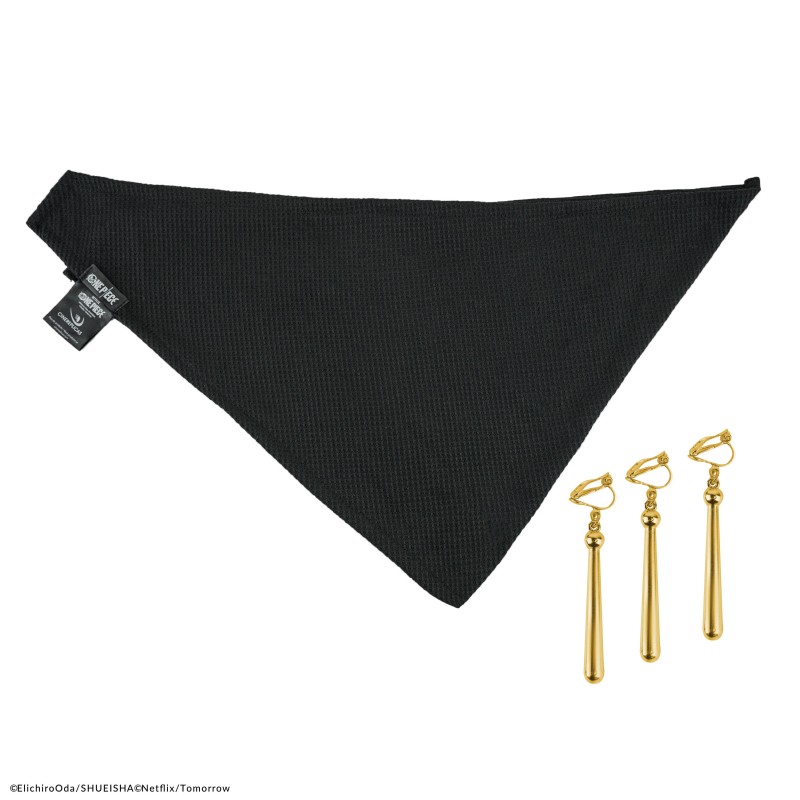 One Piecs Zoro Bandana and earing set