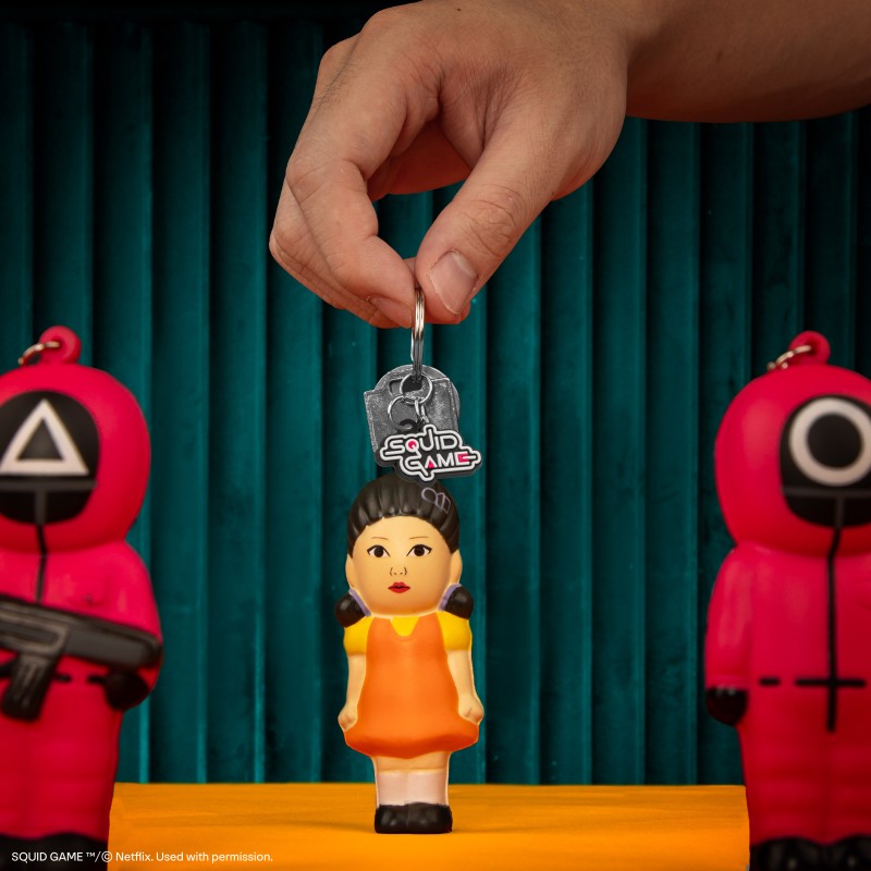 Squid Game Squishy Keychain Young-hee