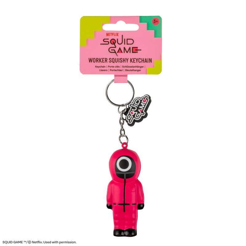 Squid Game Squishy Keychain Worker