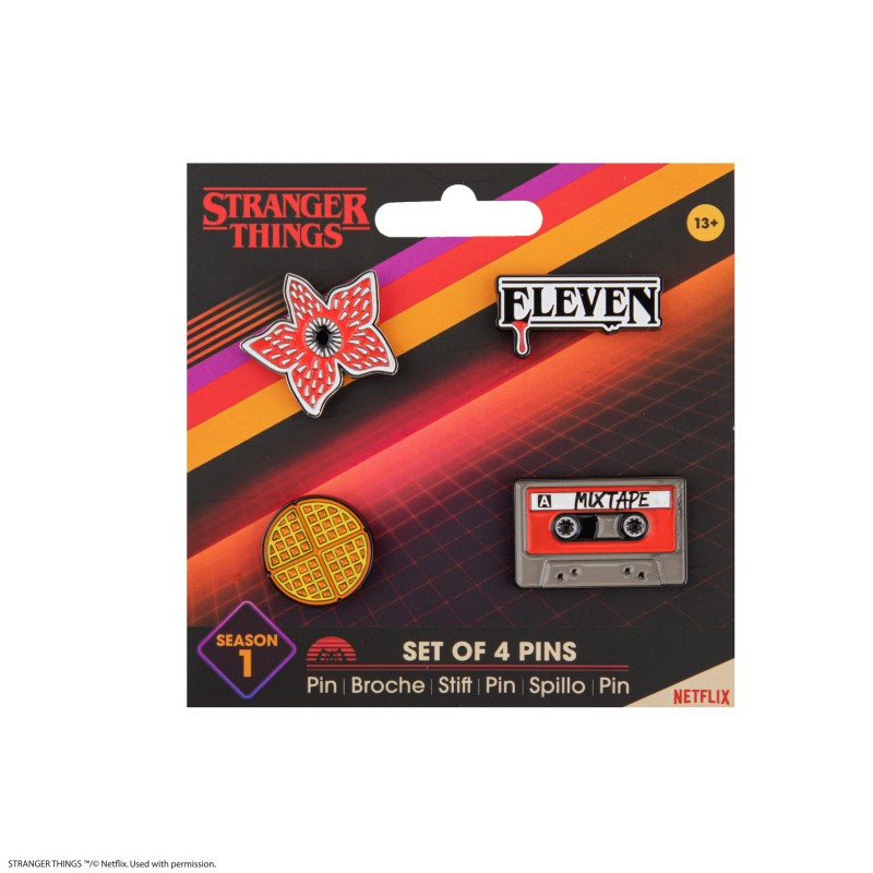 Stranger Things Set of 4 pins, Season 1