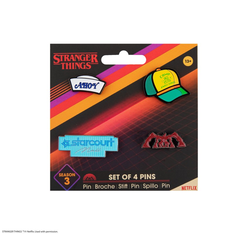 Stranger Things Set of 4 pins, Season 3