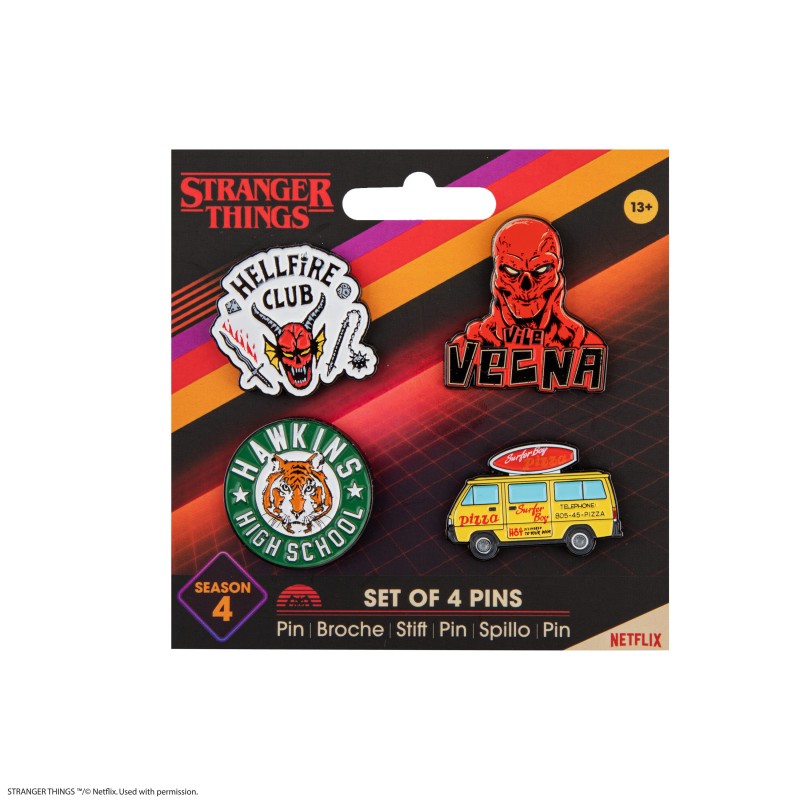 Stranger Things Set of 4 pins, Season 4