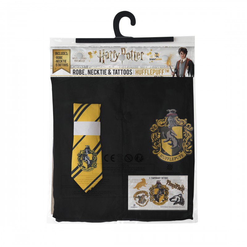 HP Entry Robe, Necktie &amp; Tattoos Hufflepuff Small EU