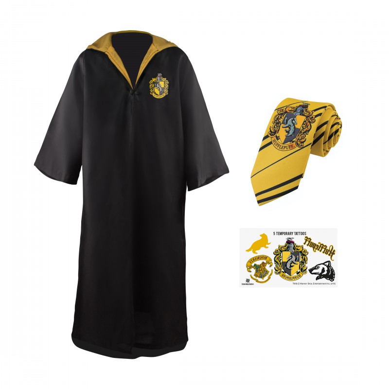 HP Entry Robe, Necktie &amp; Tattoos Hufflepuff Large EU