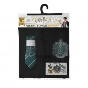 HP Entry Robe, Necktie &amp; Tattoos Slytherin Large EU