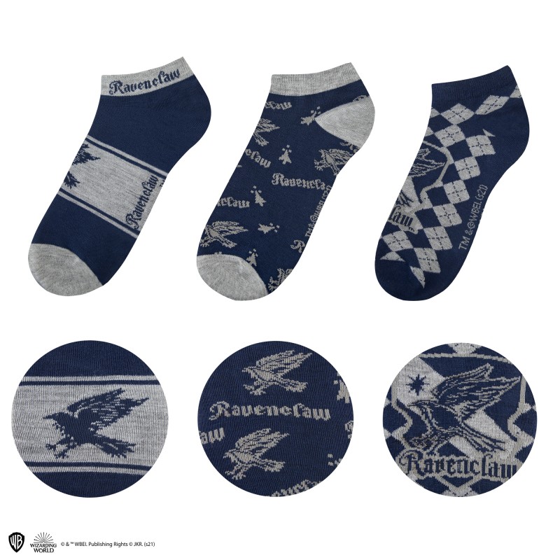 Harry Potter Socks Set of 3 - Ankle - Ravenclaw