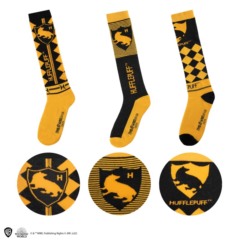 HP Socks Set of 3 - Knee High Hufflepuff