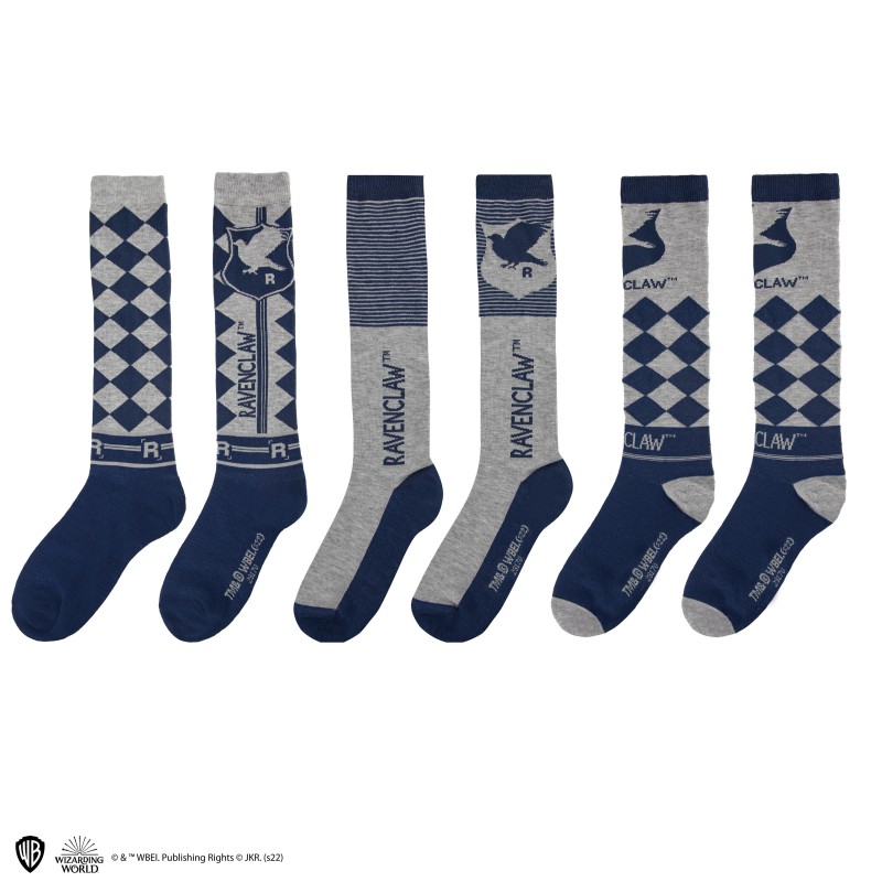 HP Socks Set of 3 - Knee High Ravenclaw