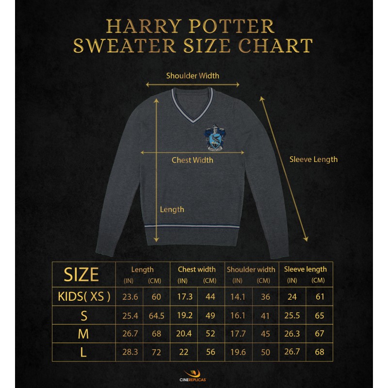 Harry Potter Sweater Ravenclaw LARGE