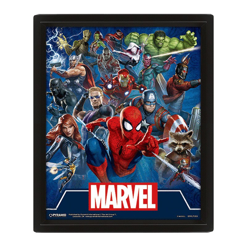 Wall Art - Marvel (Cinematic Icons) 3D Framed 20x25