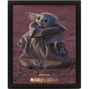 Wall Art - STAR WARS: THE MANDALORIAN (GROGU) 3D framed