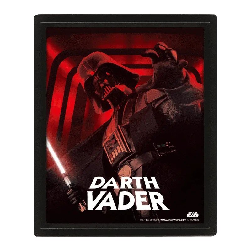 Wall Art - Star Wars (Darth Vader) 3D Framed 10x8