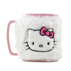 Fuzzy Mug - Hello Kitty (Pink Bow Face Icon)