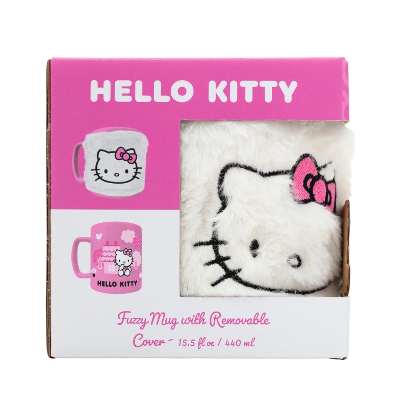 Fuzzy Mug - Hello Kitty (Pink Bow Face Icon)