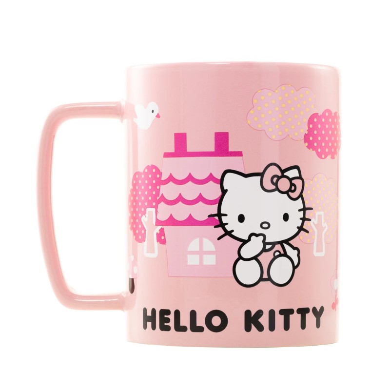 Fuzzy Mug - Hello Kitty (Pink Bow Face Icon)