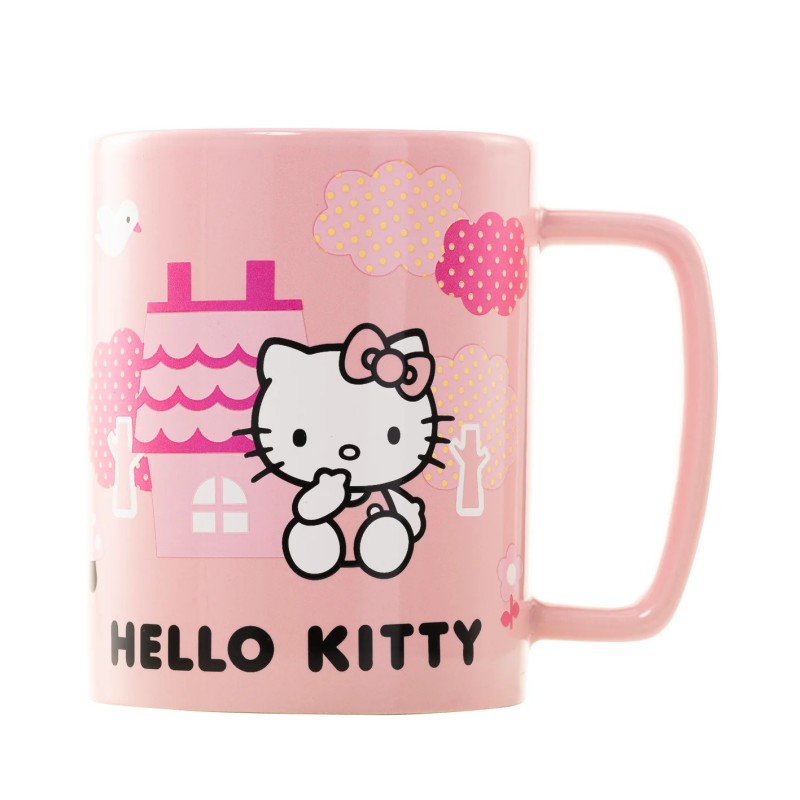 Fuzzy Mug - Hello Kitty (Pink Bow Face Icon)