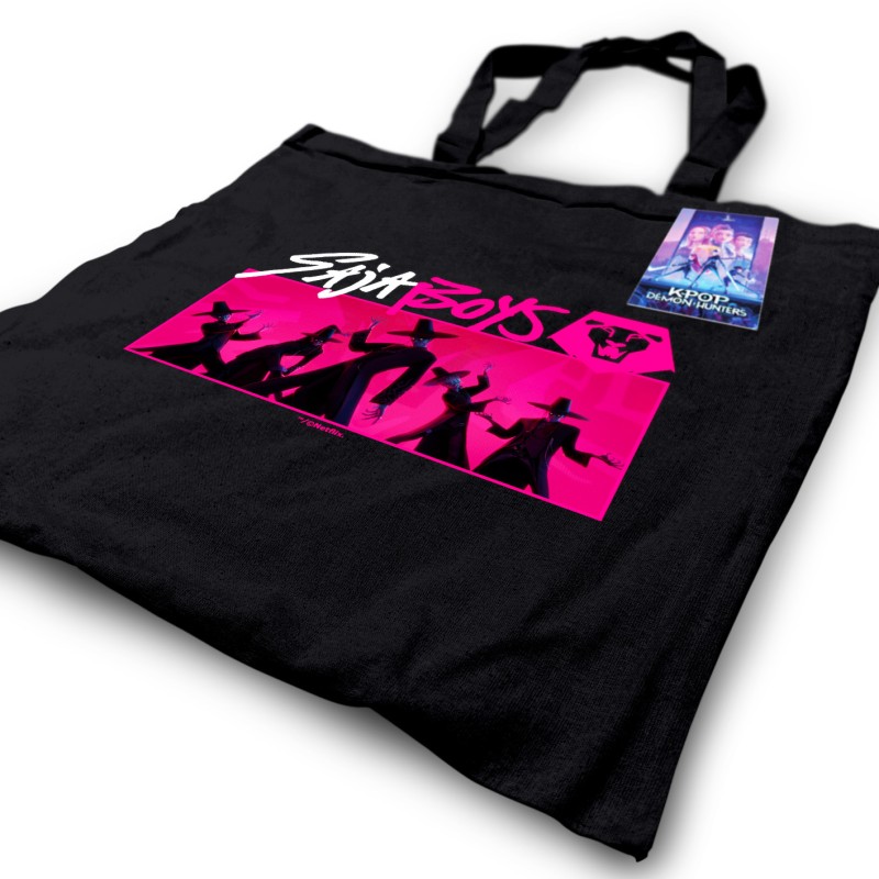 Tote Bag K-Pop Demon Hunters (Saja Boys) Black