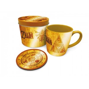 The Legend Of Zelda (Golden Triforce) Mug &amp; Coaster Tin