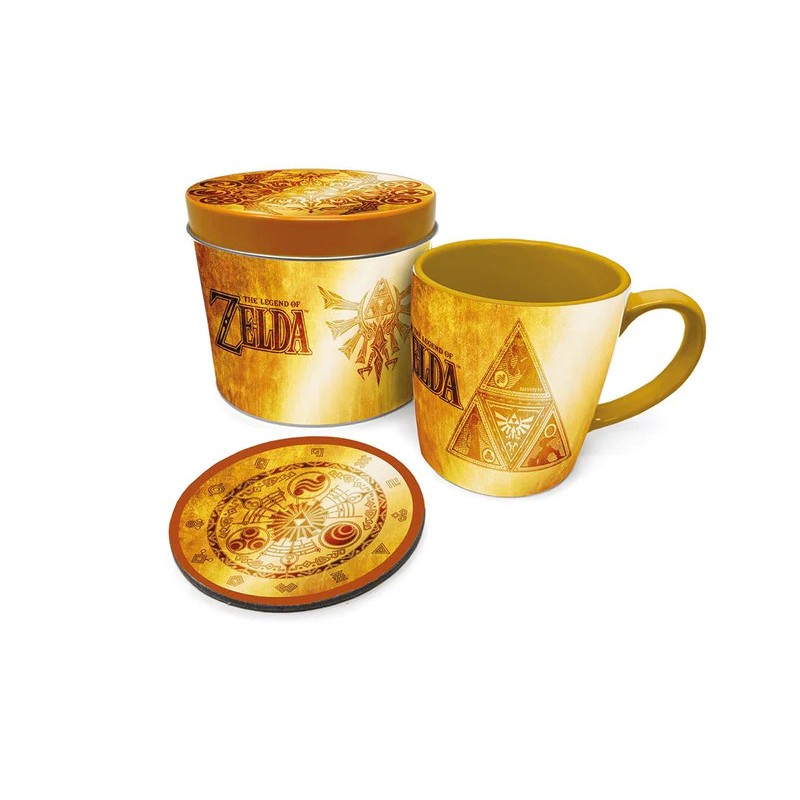 The Legend Of Zelda (Golden Triforce) Mug &amp; Coaster Tin