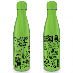 Metal Drinks Bottle Rick &amp; Morty (Quotes)