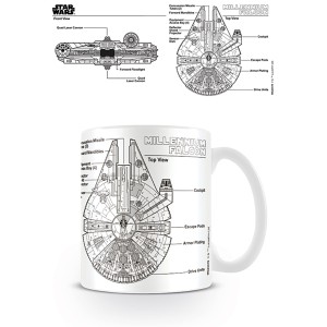 MUG STAR WARS (MILLENNIUM FALCON SKETCH)