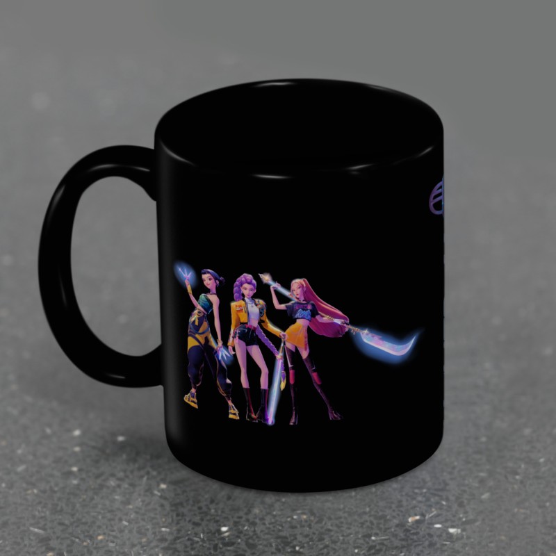 Mug K-Pop Demon Hunters (Huntrix) Black Pod