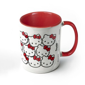 Mug Hello Kitty (Many Kittys) Red Coloured Inner Pod