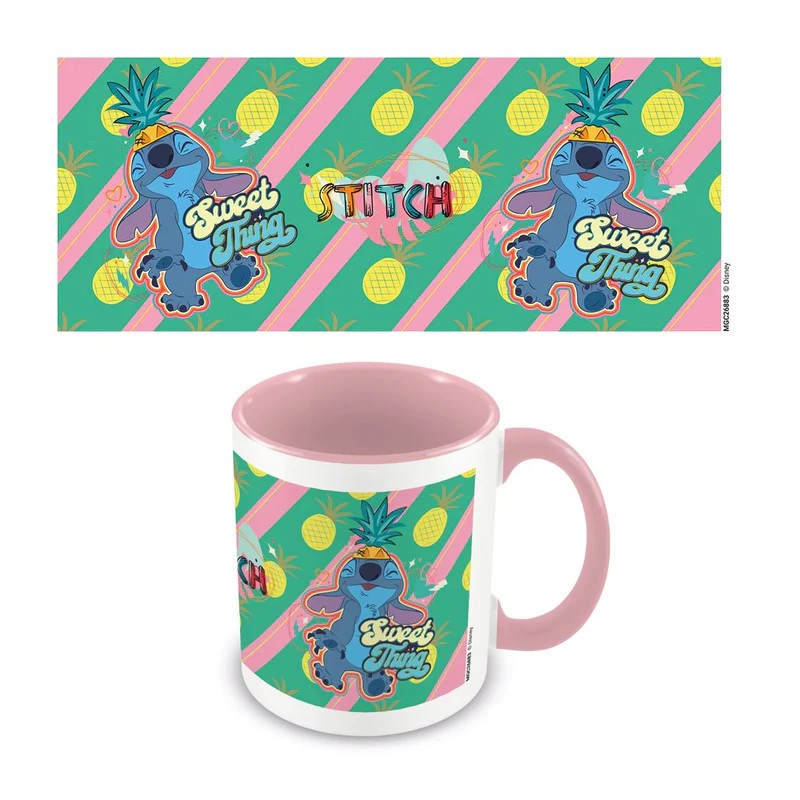 Mug  Lilo And Stitch (You're My Fave) Pink Coloured Inner