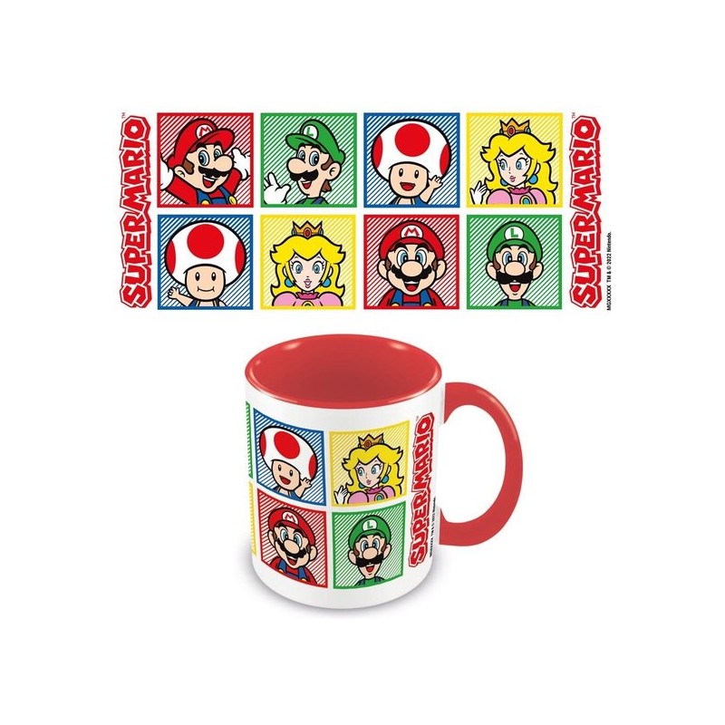 Mug Super Mario Red Coloured Inner