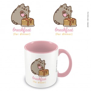 Mug Pusheen Breakfast Pink Coloured Inner
