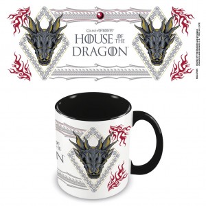 Mug House of the Dragon (Ornate) Black Coloured Inner