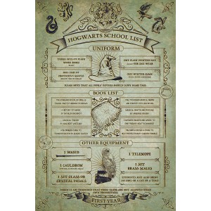 004 - Maxi Posters Harry Potter Hogwarts School List