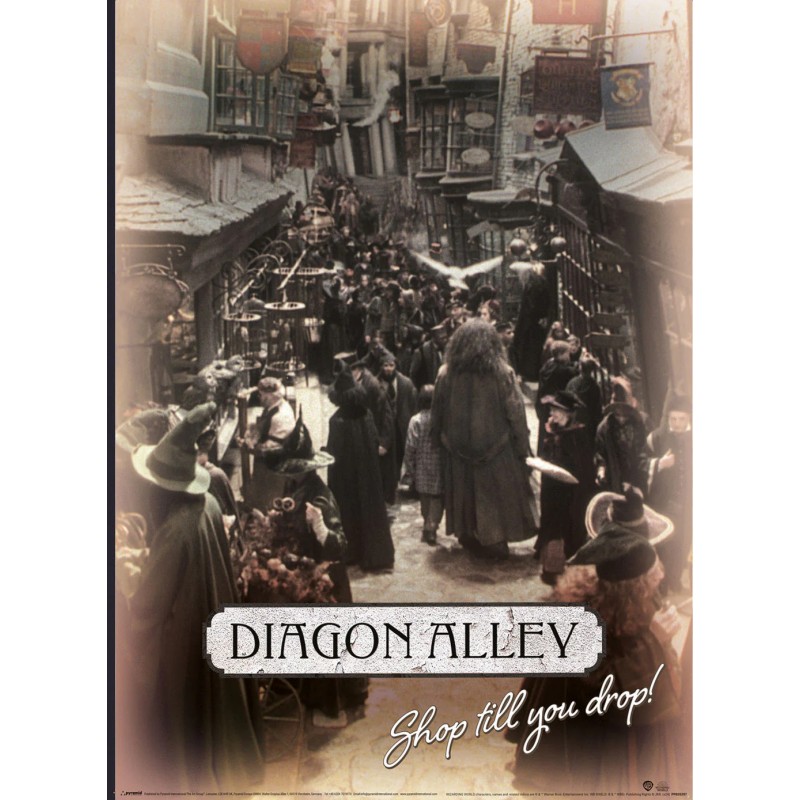 Boxed Posters - Harry Potter Diagon Alley, Hogwarts