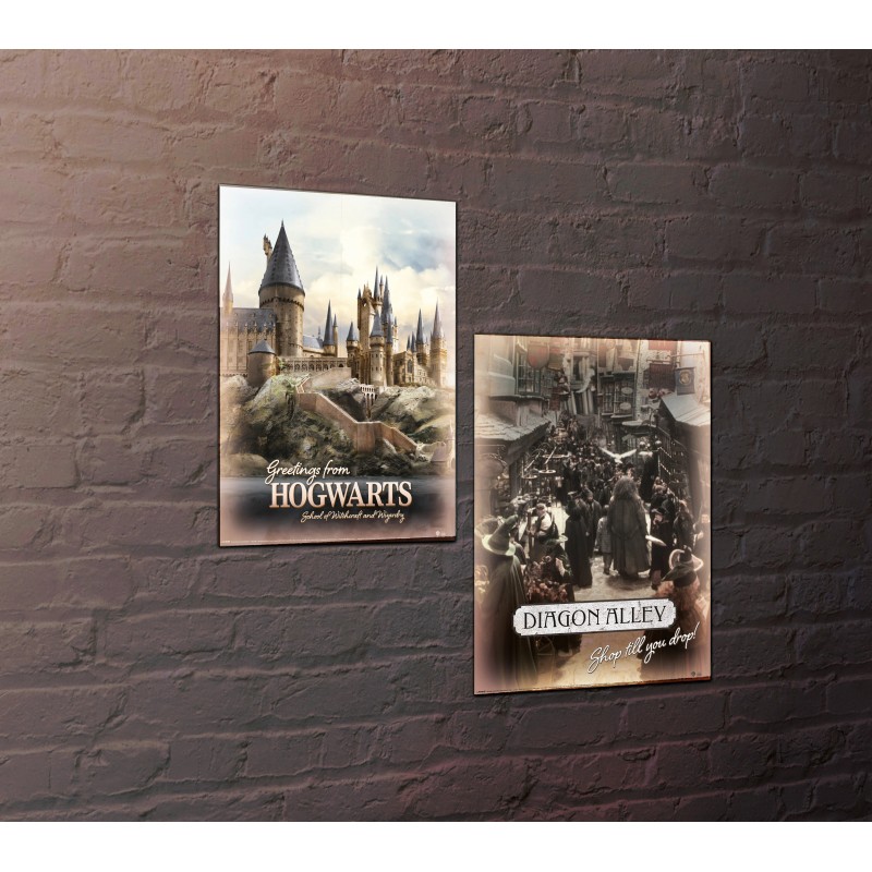 Boxed Posters - Harry Potter Diagon Alley, Hogwarts