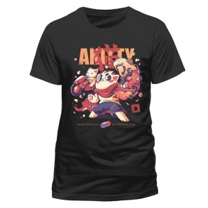 T-Shirt Ilustrata (Akitty) Black Unisex, M
