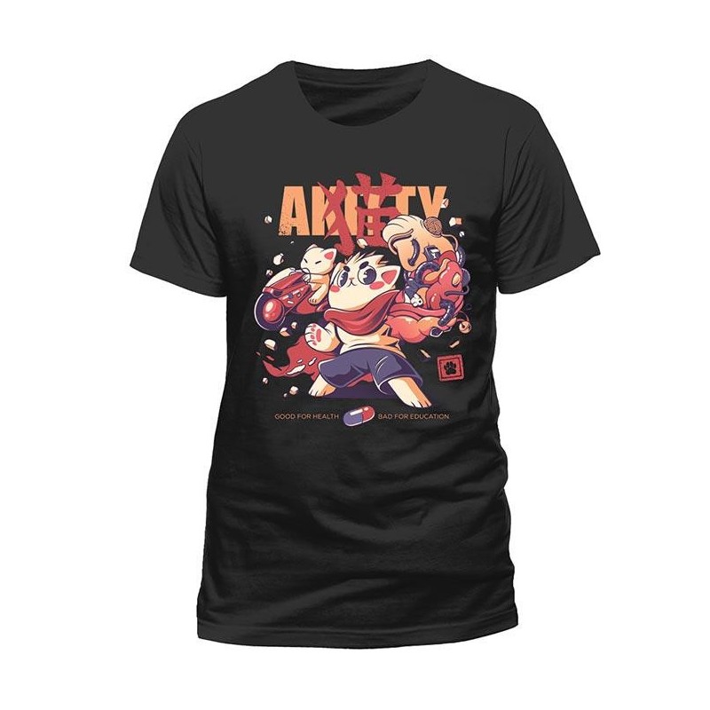 T-Shirt Ilustrata (Akitty) Black Unisex, M