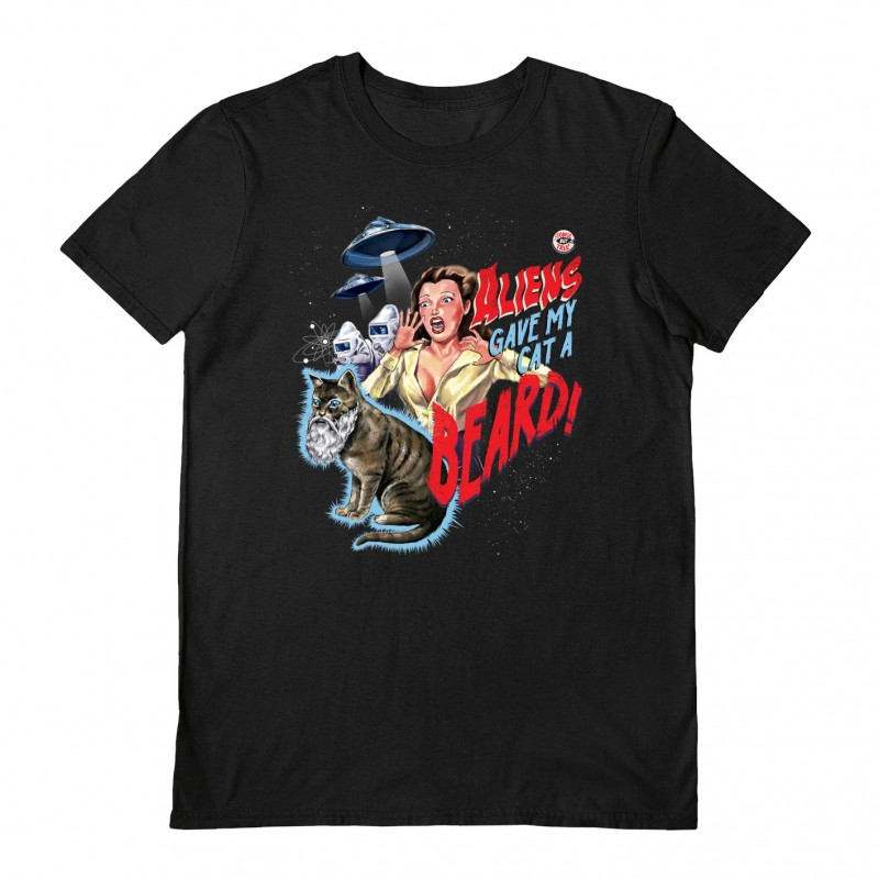 T-Shirt Steven Rhodes (Cat-A-Beard) Black Unisex, S