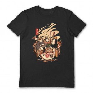 T-Shirt Ilustrata (Ramen Pool Party) Black Unisex, M