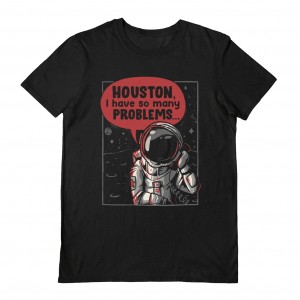 T-Shirt Eduely (H I Have So Many Problems) Black Unisex, M