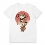 T-Shirt Vincent Trinidad (Shinobi Cat) White Unisex, M