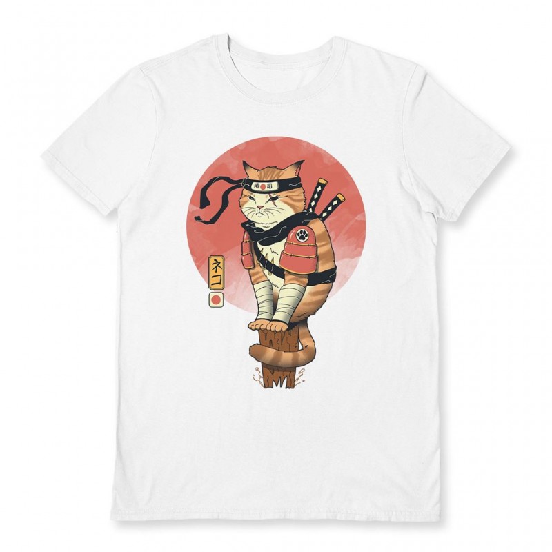 T-Shirt Vincent Trinidad (Shinobi Cat) White Unisex, M