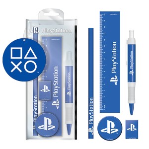 PLAYSTATION (Classic White &amp; Blue) STATIONERY SET