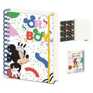 Disney Mickey Mouse (Totally Rad)  A5 Wiro Notebook