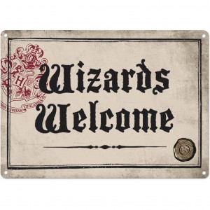 Tin Sign - Harry Potter (Wizards Welcome)